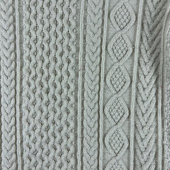 Uniqlo Cream Cable Knit Sweater M | Rory Gilmore Chunky Irish Fisherman Pullover - Picture 6 of 10